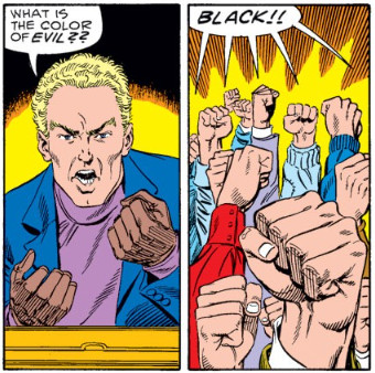 John Byrne's no-holds-back approach... this is one of the lighter moments to show you. No pun intended, obviously.